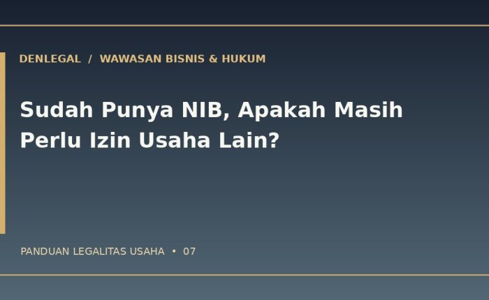 NIB dan izin usaha — ilustrasi DenLegal