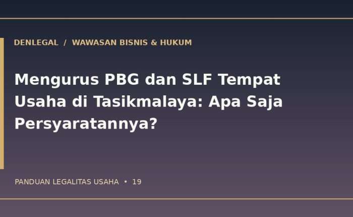 PBG SLF Tasikmalaya — ilustrasi DenLegal